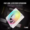 Ventoinha Corsair iCUE LINK LX120 RGB 12 cm branca 400-2400 RPM