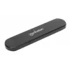 Caixa para SSD Manhattan M.2 NVMe SATA USB-C USB-A 10 Gbps preta