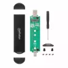 Caixa para SSD Manhattan M.2 NVMe SATA USB-C USB-A 10 Gbps preta