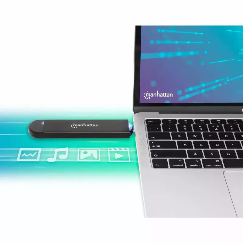 Caixa para SSD Manhattan M.2 NVMe SATA USB-C USB-A 10 Gbps preta