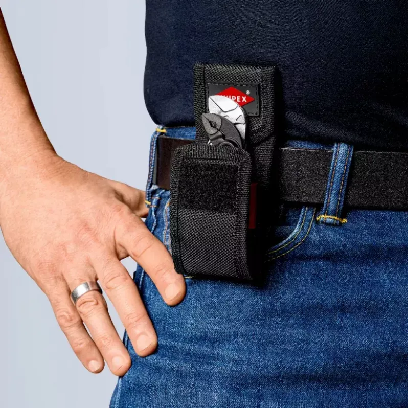 Knipex 00 20 72 V04 XS conjunto de mini alicates, 2 peças, com bolsa de cinto, crómio-vanádio, preto