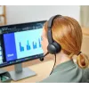 Headset Trust HS-260 com fios arco de nuca escritório/call center USB Type-A preto