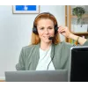 Headset Trust HS-260 com fios arco de nuca escritório/call center USB Type-A preto