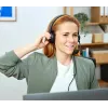 Headset Trust HS-260 com fios arco de nuca escritório/call center USB Type-A preto