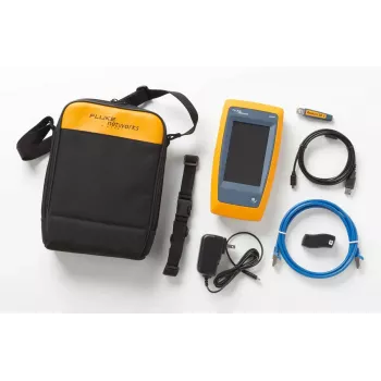 Testador de cabo de par entrançado Fluke LIQ-100 com suporte RJ-45/USB, comprimento máx. 305 m, bateria de iões de lítio de 6400 mAh