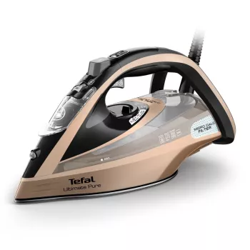 Ferro de engomar Tefal Ultimate Pure FV9852E0 ferro a vapor sola Durilium AirGlide Autoclean 3200 W preto, cobre