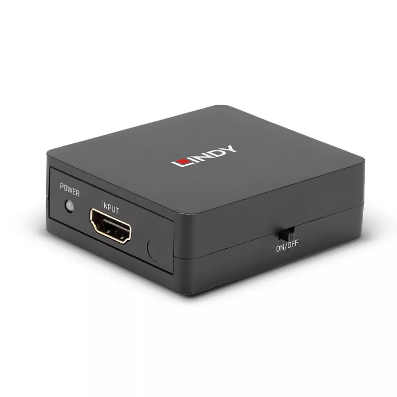 Splitter HDMI 18G Lindy de 2 portas, compacto