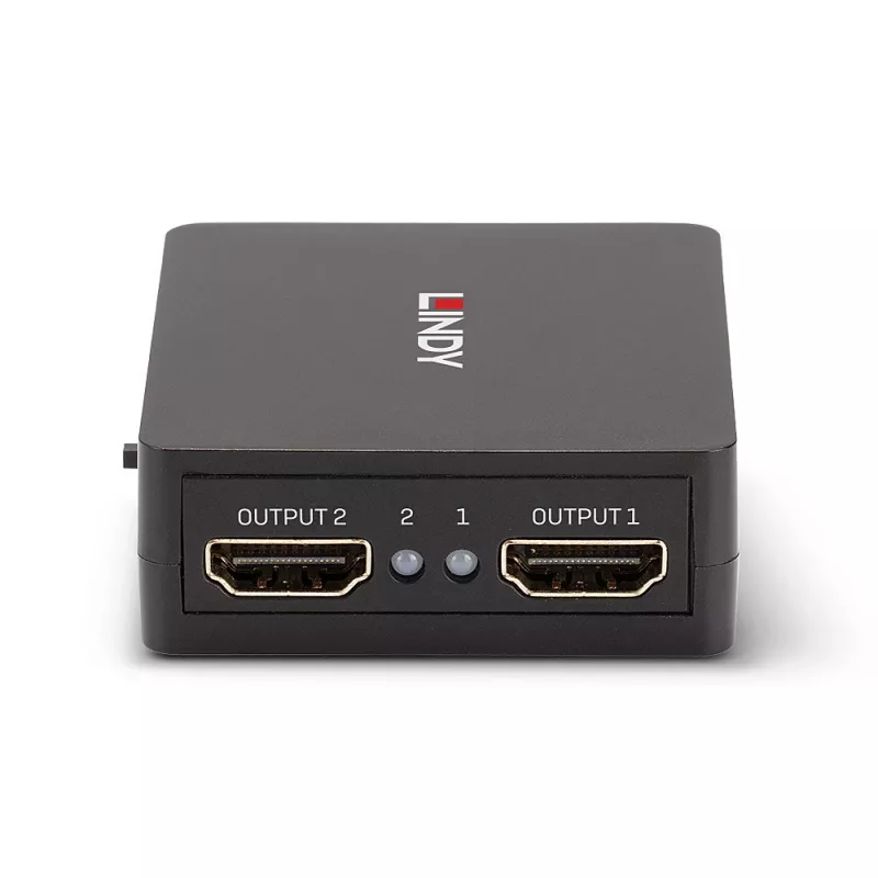 Splitter HDMI 18G Lindy de 2 portas, compacto