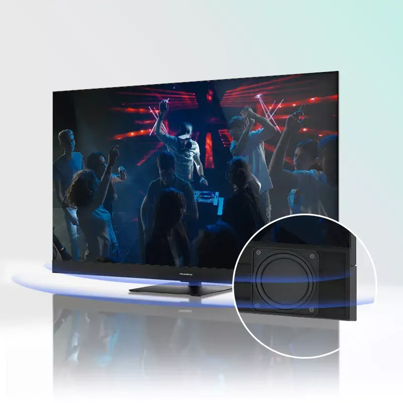Thomson Q70 Series 55QG6C14 TV Smart 4K Ultra HD de 139,7 cm (55 polegadas), Wi-Fi, preto