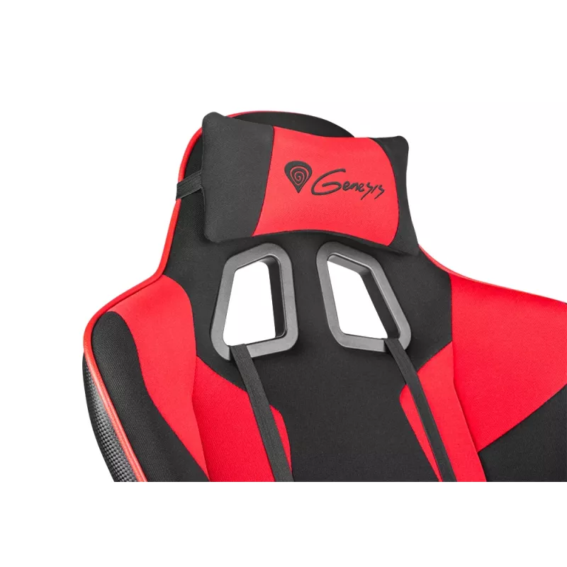 Cadeira gaming GENESIS SX77 assento acolchoado preto, vermelho