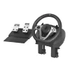 GENESIS Seaborg 400 preto, prateado USB volante + pedais Nintendo Switch, PC, PlayStation 4, Playstation 3, Xbox 360, Xbox One, Xbox One S, Xbox One X