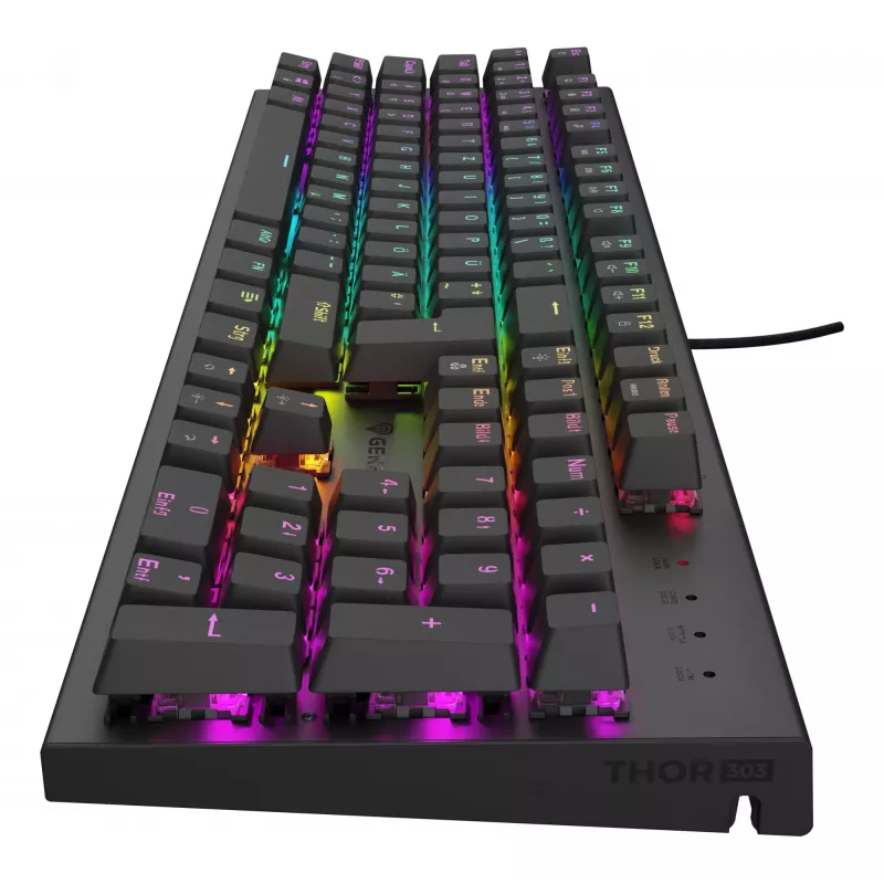 Teclado gaming GENESIS Thor 303 USB QWERTZ alemão preto mecânico RGB