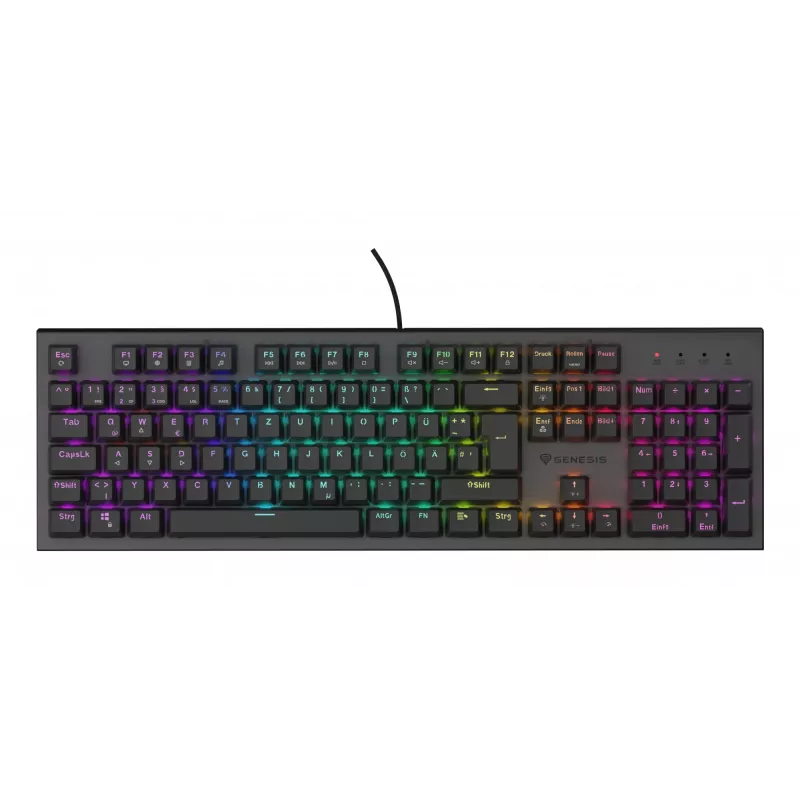 Teclado gaming GENESIS Thor 303 USB QWERTZ alemão preto mecânico RGB