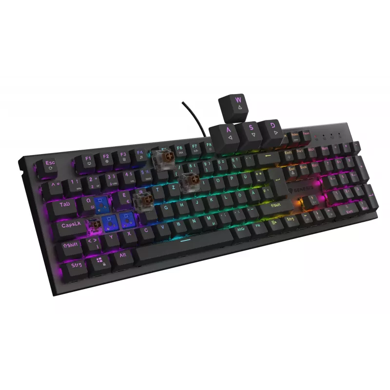 Teclado gaming GENESIS Thor 303 USB QWERTZ alemão preto mecânico RGB