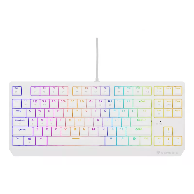Teclado gaming GENESIS Thor 230 TKL USB QWERTY inglês americano branco