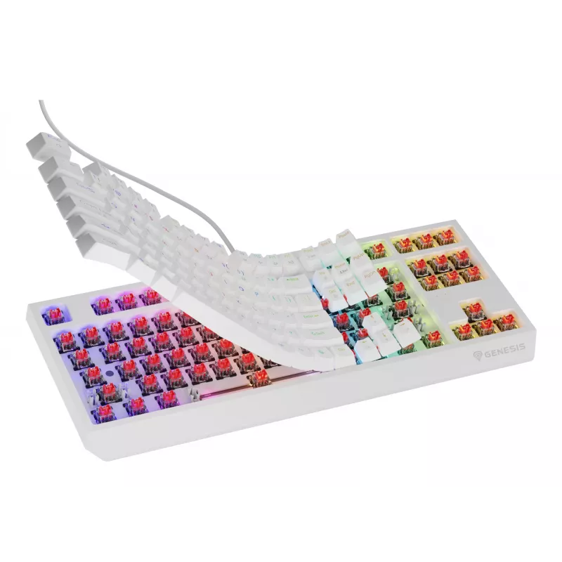 Teclado gaming GENESIS Thor 230 TKL USB QWERTY inglês americano branco