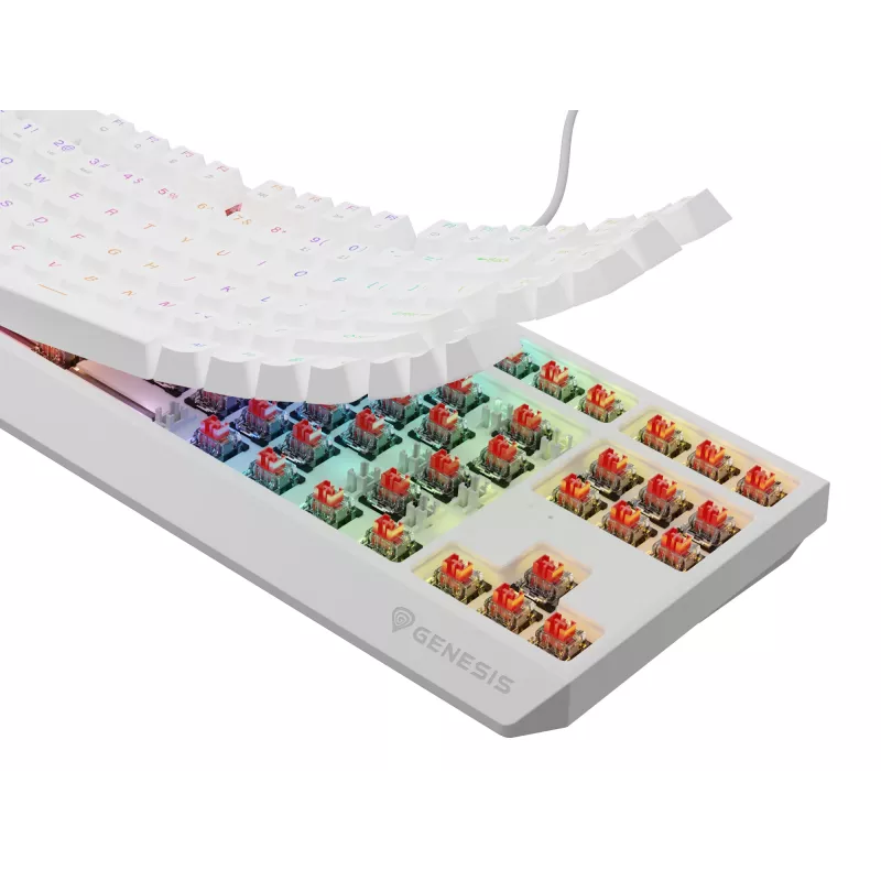 Teclado gaming GENESIS Thor 230 TKL USB QWERTY inglês americano branco
