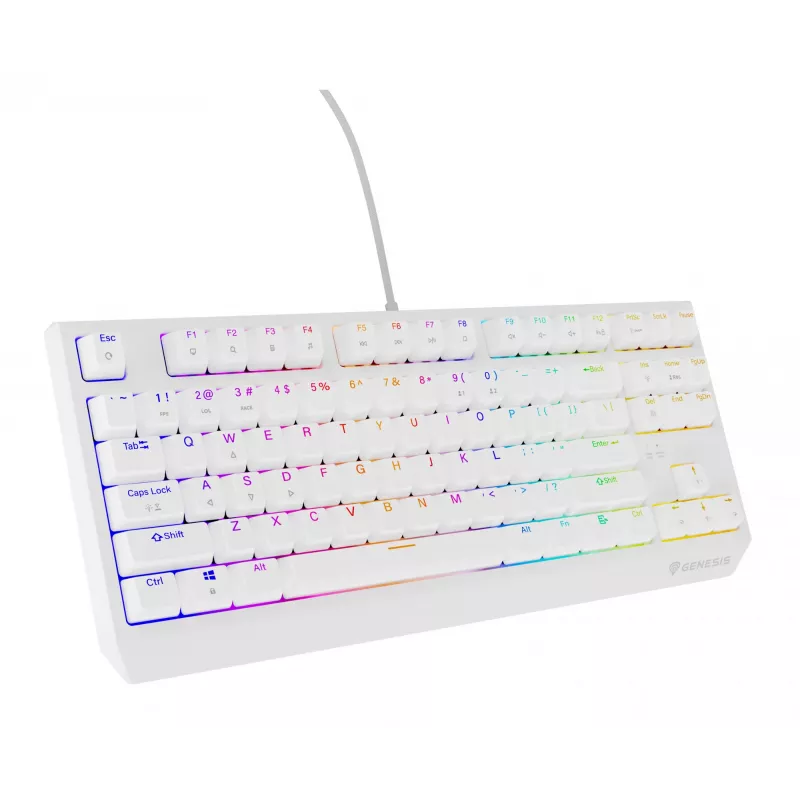 Teclado gaming GENESIS Thor 230 TKL USB QWERTY inglês americano branco