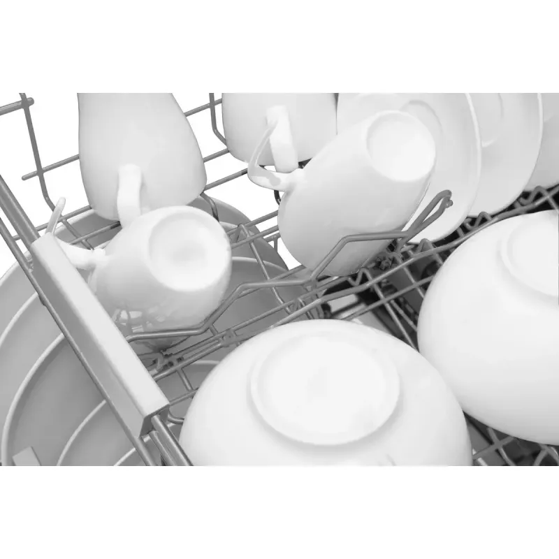 Máquina de lavar loiça semi-integrada AMICA DIM62E7qH — 14 conjuntos de louça, 60 cm, ecrã tátil LED, 7 programas, branco