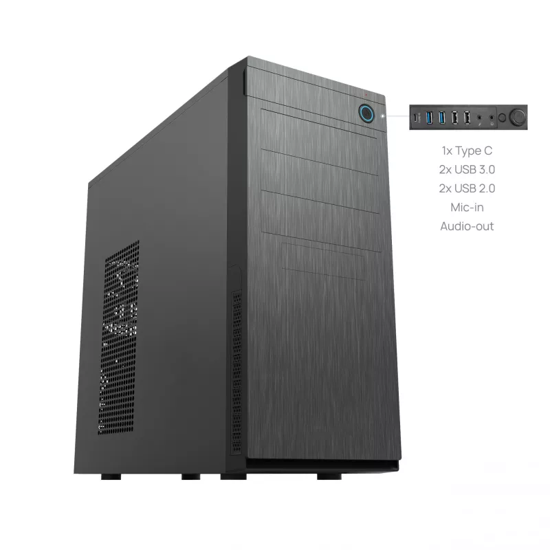 Caixa de computador Chieftec HC-10B-OP Mini Tower preta
