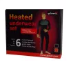 Glovii GXBL conjunto de roupa interior termoativa aquecida, tamanho L, preto