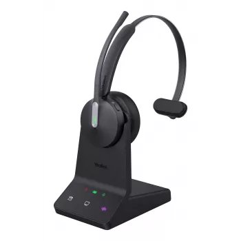 Headset Yealink WH64 Mono UC, sem fios, 20 - 20000 Hz, escritório/call center, 92 g, headset, preto