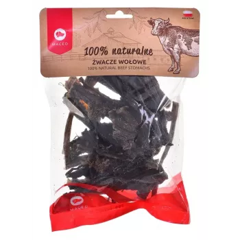 Snack mastigável MACED estômago de vaca 200 g — snack natural de um só ingrediente para cães para higiene dentária, sabor a vaca