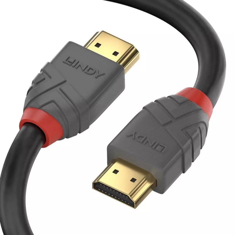 Lindy 15m Cabo HDMI Standard, Anthra Line, 15 m, HDMI Tipo A (Standard), HDMI Tipo A (Standard), 3D, 10,2 Gbit/s, Preto, Cinzento