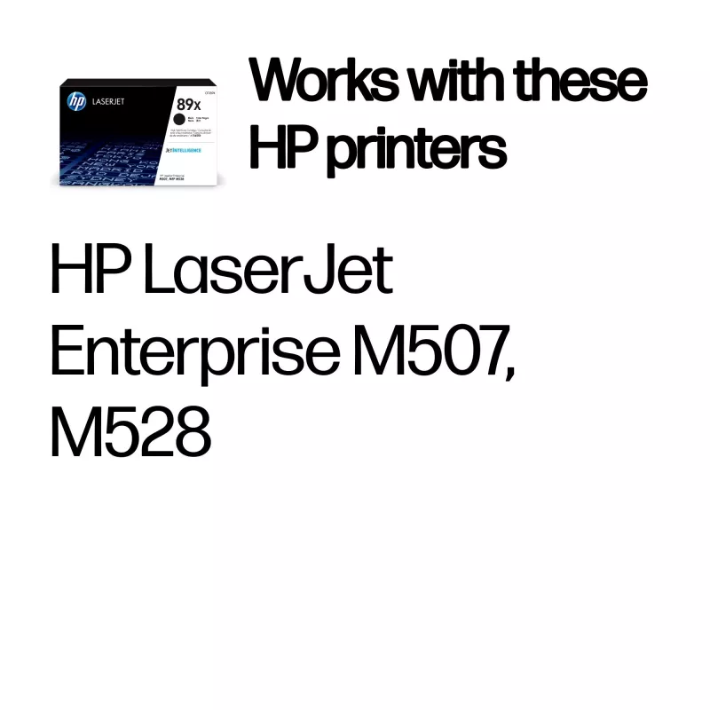 HP 89X Toner Original LaserJet de Alto Rendimento Preto, 10000 Páginas, Preto, 1 Unid.