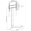 Techly ICA-TR47 suporte de chão para TV slim, 32-70 polegadas, 40 kg, branco
