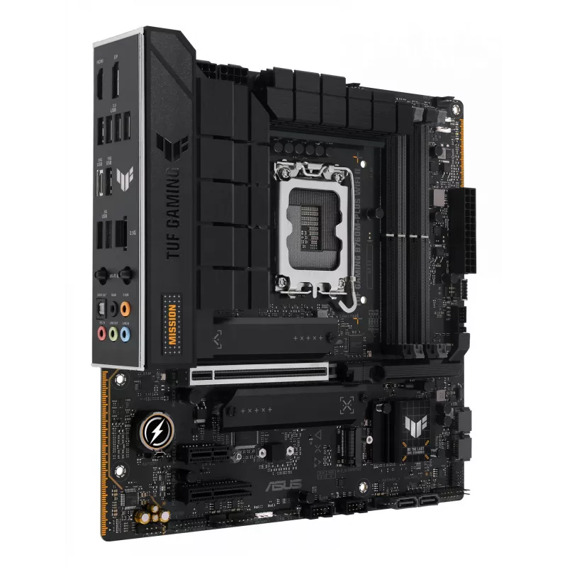 Placa-Mãe ASUS TUF GAMING B760M-PLUS WIFI II — Intel B760, LGA 1700, micro ATX, DDR5, 4 DIMM, Wi‑Fi 6E, 2.5 Gb LAN