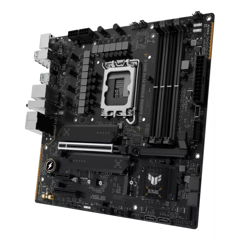Placa-Mãe ASUS TUF GAMING B760M-PLUS WIFI II — Intel B760, LGA 1700, micro ATX, DDR5, 4 DIMM, Wi‑Fi 6E, 2.5 Gb LAN