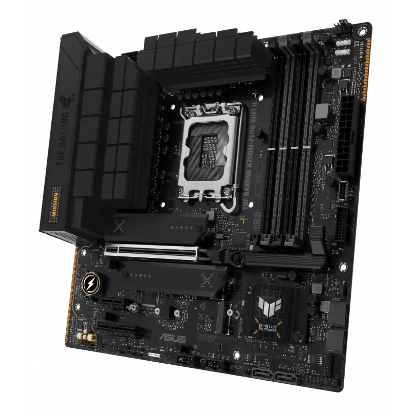 Placa-Mãe ASUS TUF GAMING B760M-PLUS WIFI II — Intel B760, LGA 1700, micro ATX, DDR5, 4 DIMM, Wi‑Fi 6E, 2.5 Gb LAN