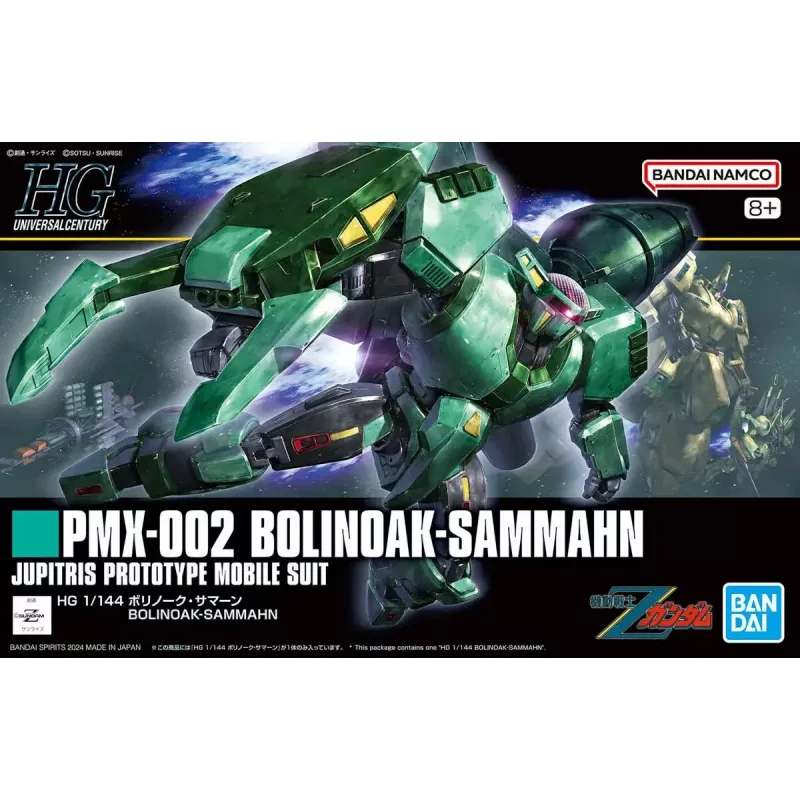 Maquete em plástico Bandai HGUC 1/144 PMX-002 Bolinoak-Sammahn — escala 1/144