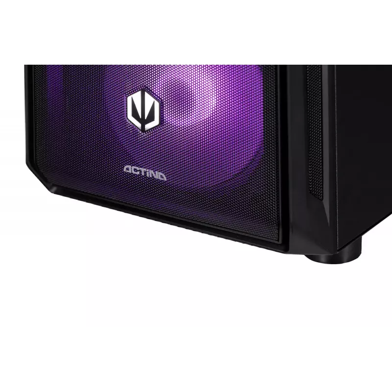 Computador de secretária Actina Midi Tower, AMD Ryzen 7 9700X, 32 GB DDR5, SSD de 1 TB, Radeon RX 9060 XT, Windows 11 Pro, preto