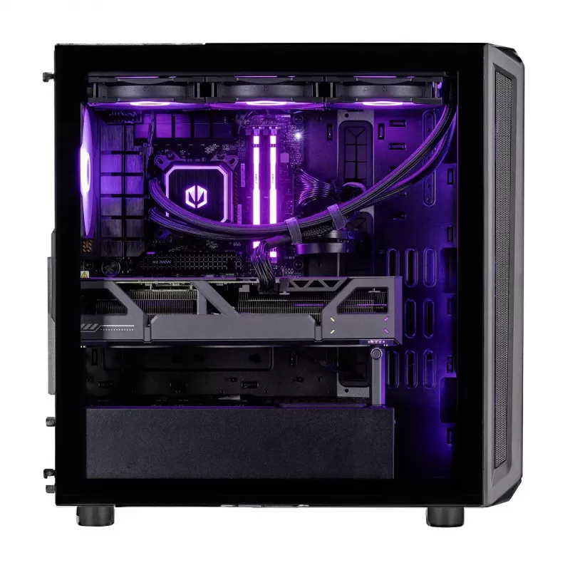 Computador de secretária Actina Midi Tower, AMD Ryzen 7 9700X, 32 GB DDR5, SSD de 1 TB, Radeon RX 9060 XT, Windows 11 Pro, preto