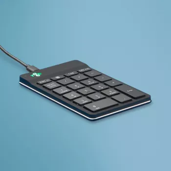 R-Go Tools teclado numérico R-Go Numpad Break, teclado numérico ergonómico com software de pausas, com fios, preto