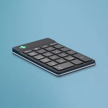 R-Go Tools teclado numérico R-Go Numpad Break, teclado numérico ergonómico com software de pausas, Bluetooth, preto