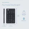 R-Go Tools teclado numérico R-Go Numpad Break, teclado numérico ergonómico com software de pausas, Bluetooth, preto