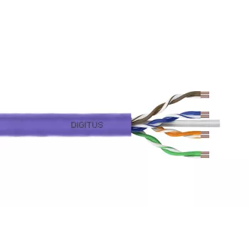Cabo de instalação DIGITUS - CAT6 - U/UTP - B2ca - 100 m - violeta