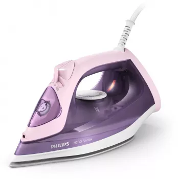 Ferro de engomar Philips série 3000 DST3020/30 ferro a vapor base cerâmica 2200 W rosa, lilás