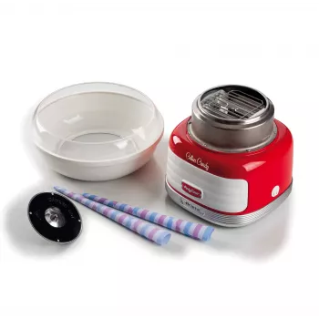Máquina de algodão doce Ariete Cotton Candy, 450 W, vermelho, rebuçados duros, açúcar cristal, 500 W, 280 mm, 280 mm, 265 mm