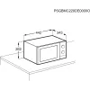 Micro-ondas com grelhador compacto Electrolux EMZ421MMTI — 800 W, 20 l, titânio, prato giratório de 270 mm