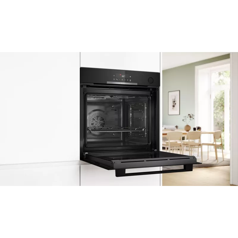 Forno elétrico de encastrar Bosch Serie 4 HRG312BB4, 71 L, 3600 W, preto, controlo tátil, A+
