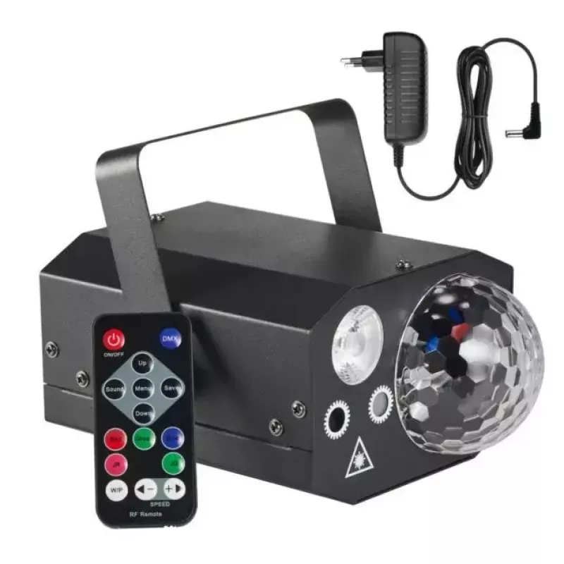 Light4Me GIG Set 1 conjunto de máquina de fumo, 400 W, efeito de luz LED 4 em 1, 1 litro de líquido de fumo