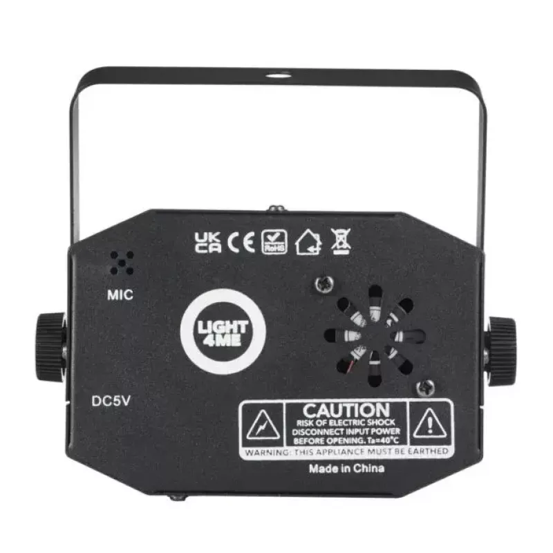 Light4Me GIG Set 1 conjunto de máquina de fumo, 400 W, efeito de luz LED 4 em 1, 1 litro de líquido de fumo