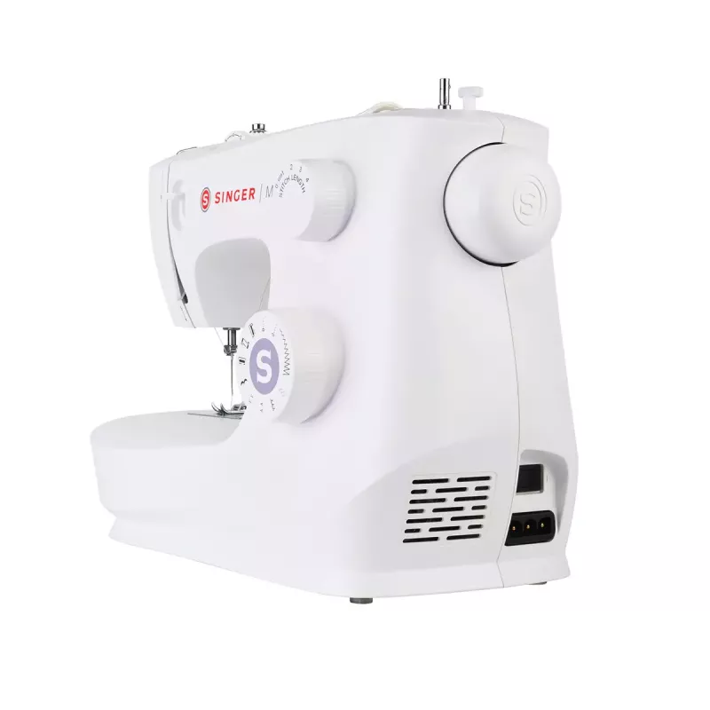 Máquina de costura semiautomática SINGER M2405 — mecânica, 11 programas, 8 padrões de ponto, 70W, branca