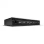 Lindy 42794 hub USB 2.0 industrial de metal com 7 portas, 480 Mbit/s, abas de fixação, fonte de alimentação externa, preto
