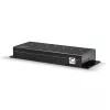 Lindy 42794 hub USB 2.0 industrial de metal com 7 portas, 480 Mbit/s, abas de fixação, fonte de alimentação externa, preto
