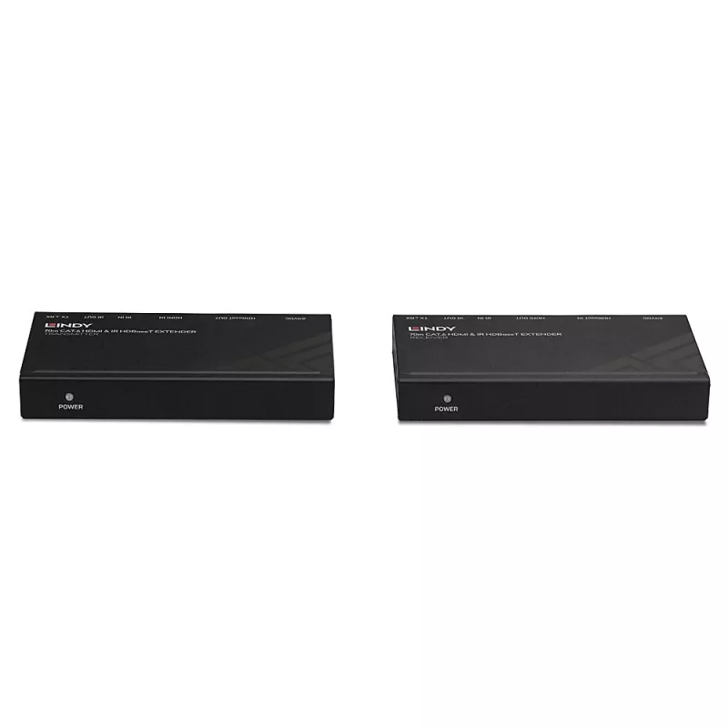 Extensor HDBaseT Lindy 70m Cat.6 HDMI 4K30, IR e RS-232 com PoC